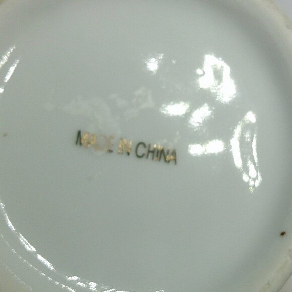 Purple Rose White Ceramic Basket Vase - Picture 6 of 6